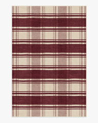 Easton Plaid Burgundy Rug