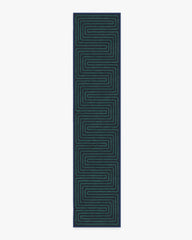 Labyrinth Navy & Teal Rug by Jonathan Adler