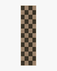Checkerboard Soft Black Re-Jute Rug