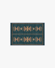 Lark Blue & Rose Flatwoven Rug