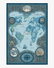 Little Explorer Blue & Grey Rug