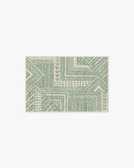 Bogolan Sage Flatwoven Rug by Malene Barnett