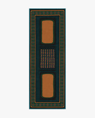 Nerissa Teal & Gold Flatwoven Rug by Architectural Digest