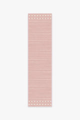 Dot Border Pink Flatwoven Rug