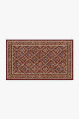 Bellflowers Amber Red Flatwoven Rug by Morris & Co.