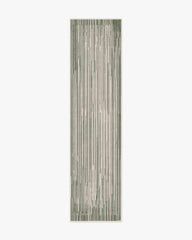 Striated Border Olive Green Rug