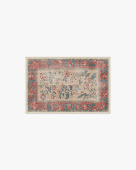 Lilou Currant & Teal Green Flatwoven Rug