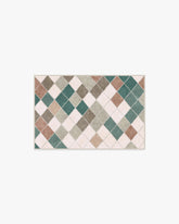 Diamond Mosaic Neutral Teal Rug