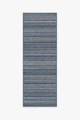 Multi Stripe Blue Flatwoven Rug