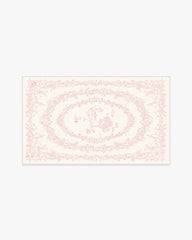 Bashful Bunny Toile Pink Rug