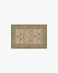 Strawberry Thief Sage & Rose Flatwoven Rug by Morris & Co.
