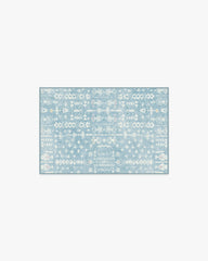 Palmetto Coastal Blue Flatwoven Rug by Gray Malin