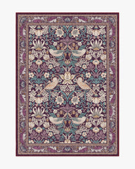 Strawberry Thief Burgundy Rug by Morris & Co.