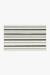 Hudson Stripe Black Flatwoven Rug