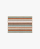 Tropez Stripe Red Multicolour Rug
