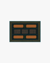 Nerissa Teal & Gold Flatwoven Rug by Architectural Digest