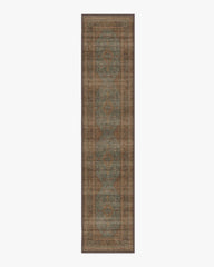 Rowan Teal Blue & Copper Flatwoven Rug