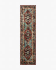 Santiago Crimson & Light Blue Rug