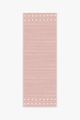 Dot Border Pink Flatwoven Rug