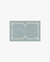 Chrysler Border Chambray Blue Rug by The Hiltons