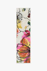 Watercolour Floral Multicolour Flatwoven Rug