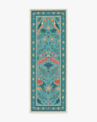 Birds Of A Feather Aqua Rug by Iris Apfel