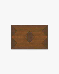 Labyrinth Brown & Orange Flatwoven Rug by Jonathan Adler
