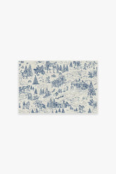 Winter Toile Blue Rug