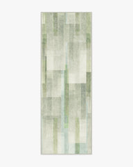 Solar Drift Silver Green Rug