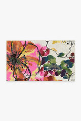 Watercolour Floral Multicolour Flatwoven Rug