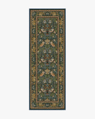 Strawberry Thief Indigo Flatwoven Rug by Morris & Co.