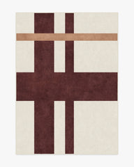 Scala Cream & Maroon Rug by The Local Project