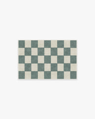 Jaque Checkered Slate Green Flatwoven Rug