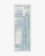Linear Oasis Ivory & Blue Rug