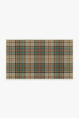 Dress Stewart Tartan Khaki Flatwoven Rug