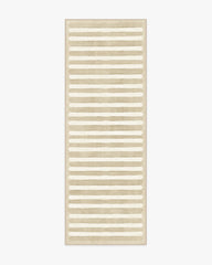 Elin Stripe Latte Cream Flatwoven Rug by goop