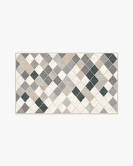 Diamond Mosaic Warm Grey Rug