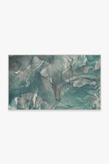 Aurora Teal Grey Rug