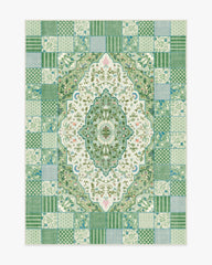 Playful Patchwork Green Rug