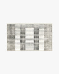 Shadow Stripe Black & Cream Flatwoven Rug