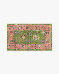 Mehr Green & Soft Pink Outdoor Rug