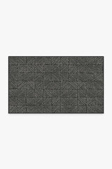 Parquet Black Outdoor Rug