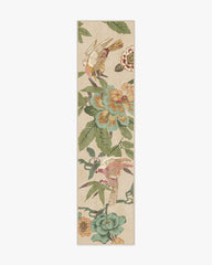 Bamboo & Bird Blush & Jade Rug by Sanderson
