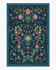 Protea Blue Rug by Iris Apfel