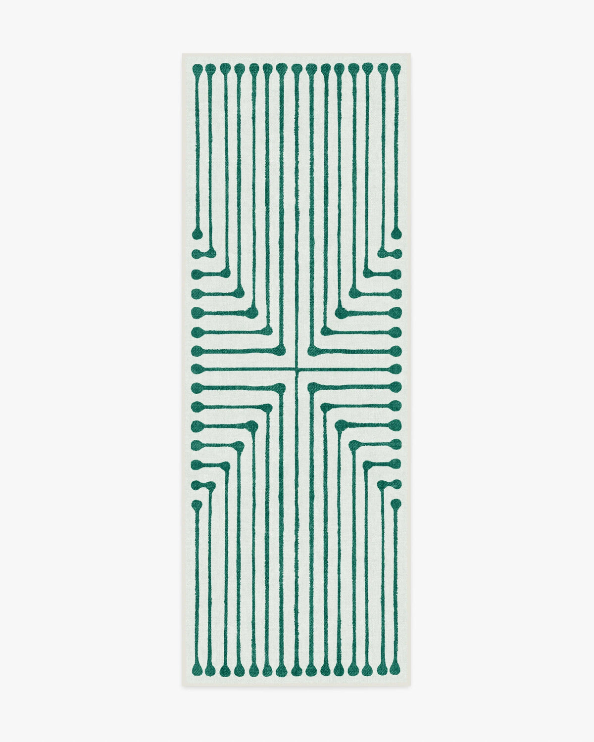Inkdrop Ivory & Emerald Rug by Jonathan Adler