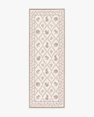 Squirrel & Hedgehog Fawn Rug by Sanderson