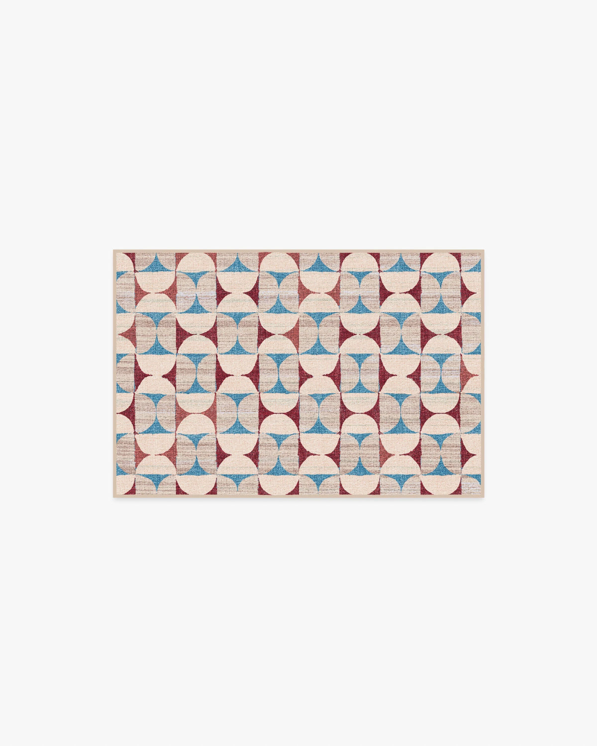 Orana Red & Light Blue Rug