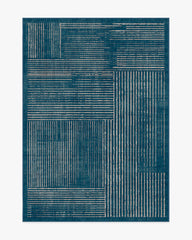 Linear Oasis Blue Rug