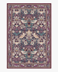 Strawberry Thief Burgundy Rug by Morris & Co.