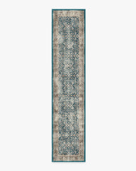 Celestine Teal Blue Flatwoven Rug